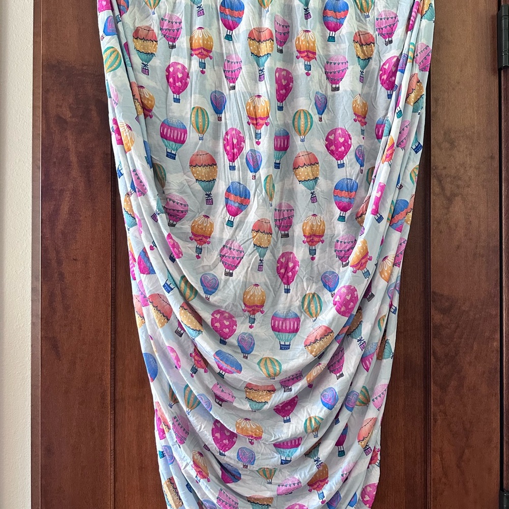 Little Sleepies Hot Air Balloon fitted bamboo Crib Sheet